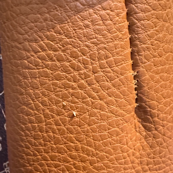 Danbury Mint NWT Tan and Brown Personalized Satchel Initials AS - Picture 8 of 8